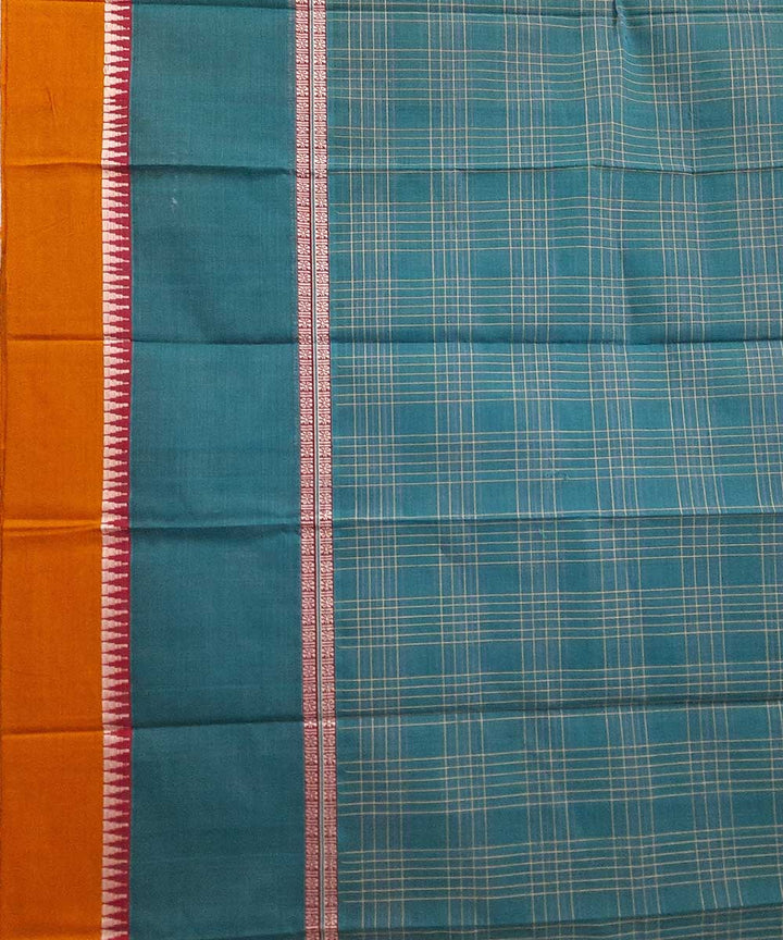 Sky blue handwoven narayanpet cotton saree