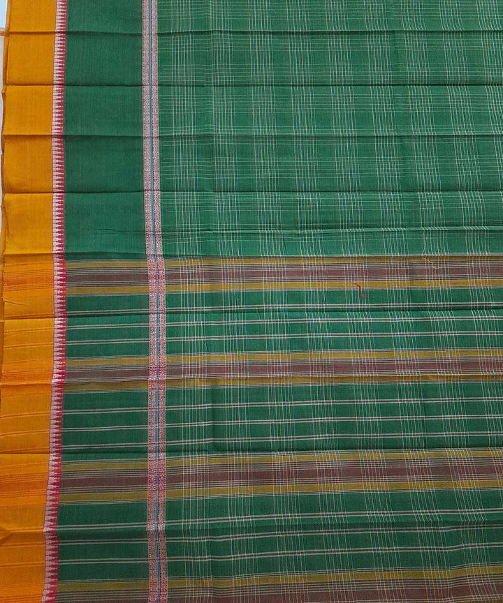 Light green hand loom narayanpet cotton saree