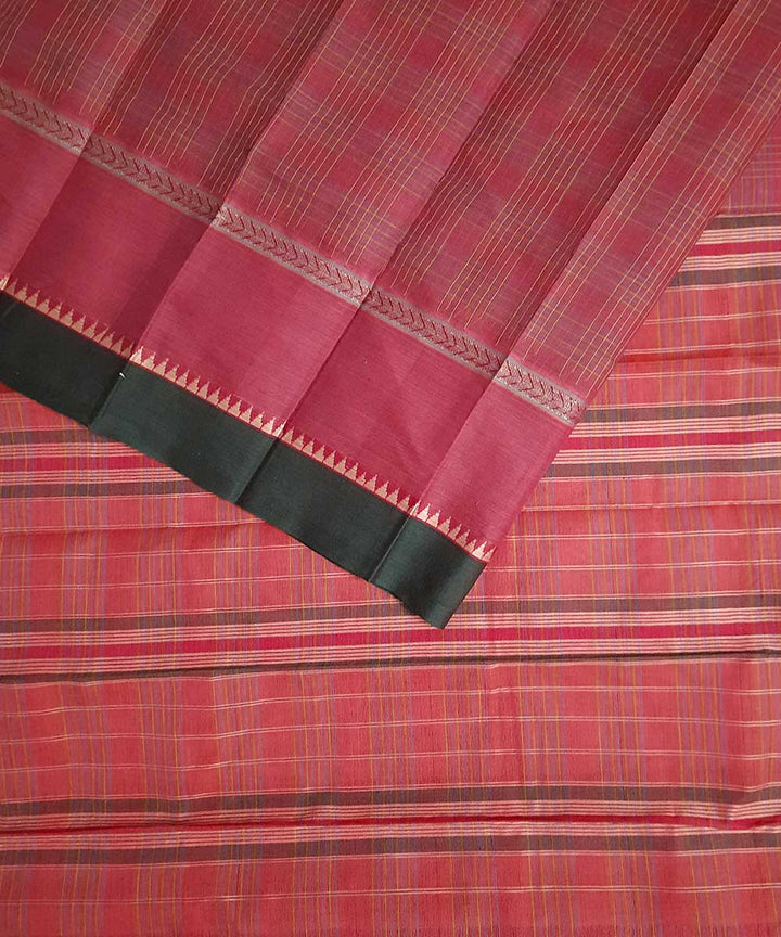 Red handloom narayanpet cotton saree