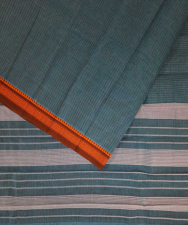 Blue handloom narayanpet cotton saree