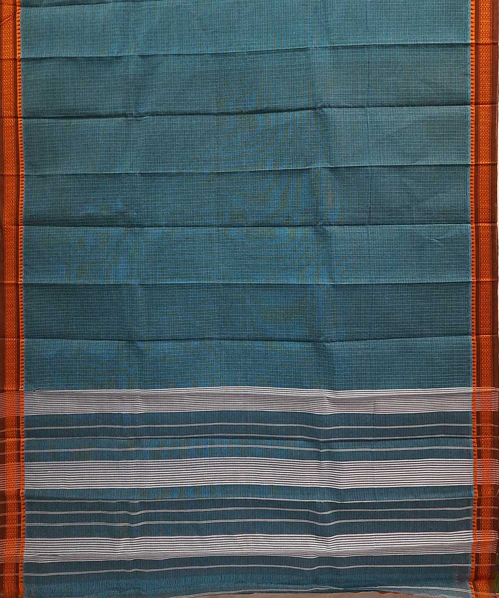 Blue handloom narayanpet cotton saree