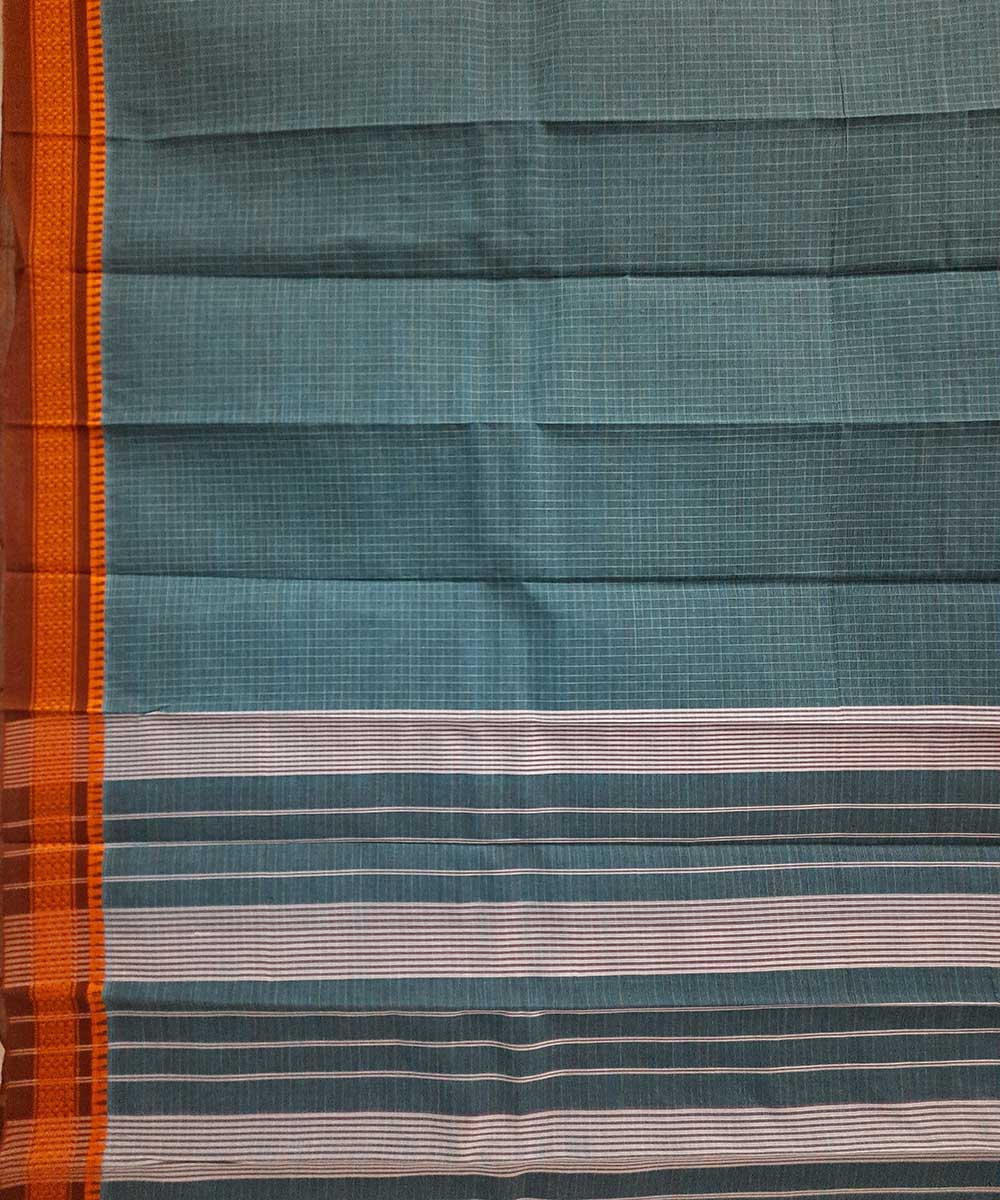 Blue handloom narayanpet cotton saree