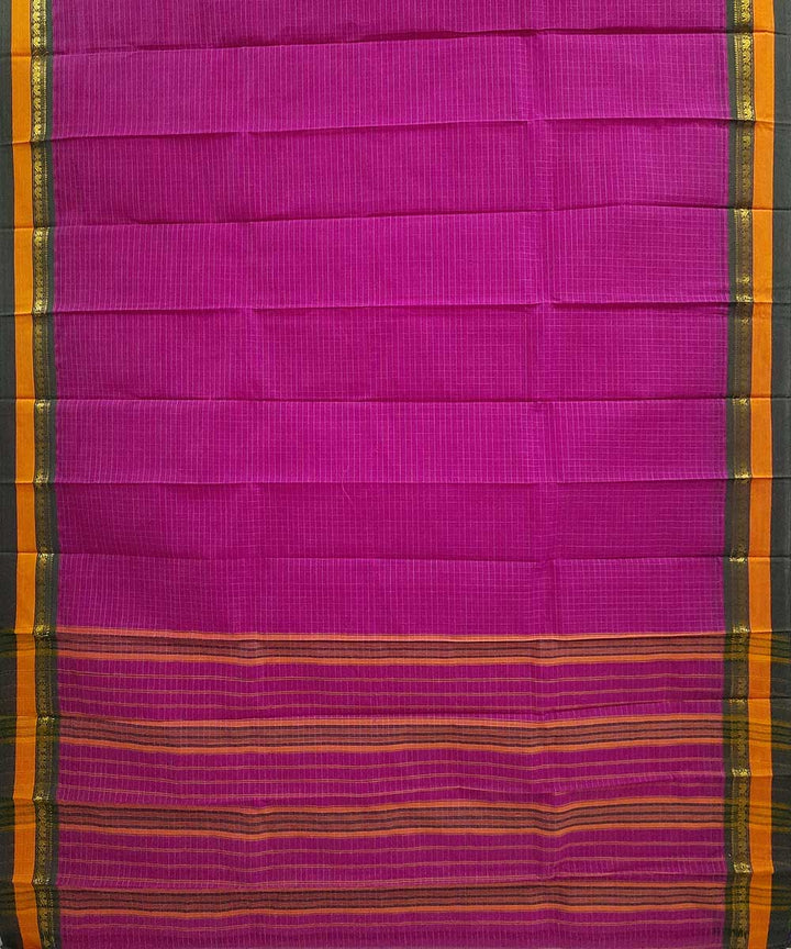 Pink handwoven narayanpet cotton saree