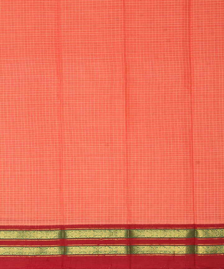Pink maroon cotton handwoven narayanapet saree