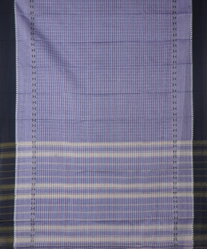 Blue lavender cotton handwoven narayanapet saree