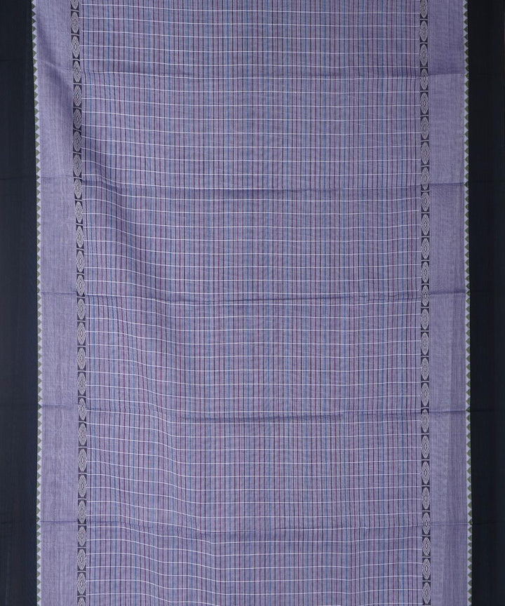 Blue lavender cotton handwoven narayanapet saree