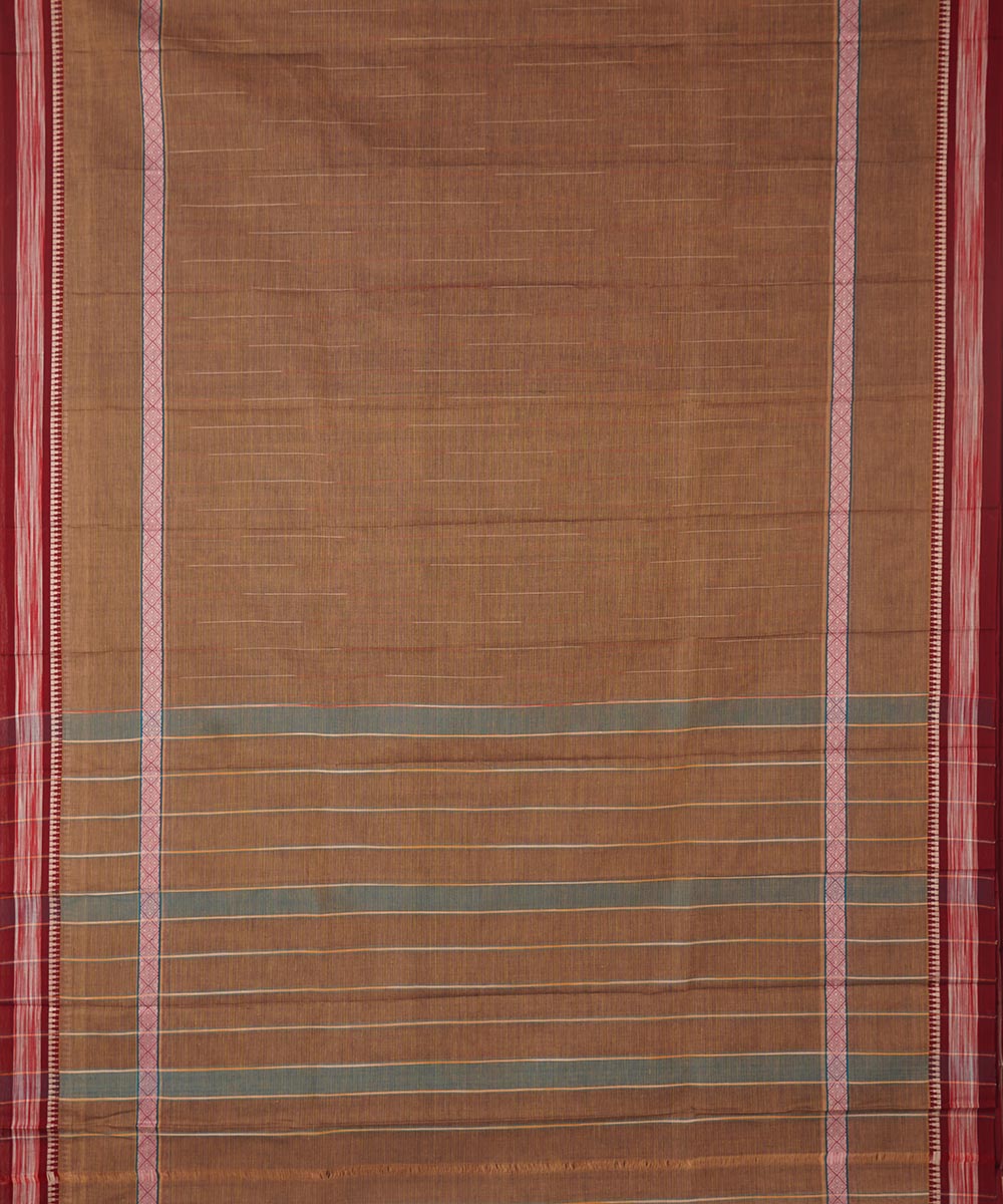 Brown cotton handloom narayanapet saree