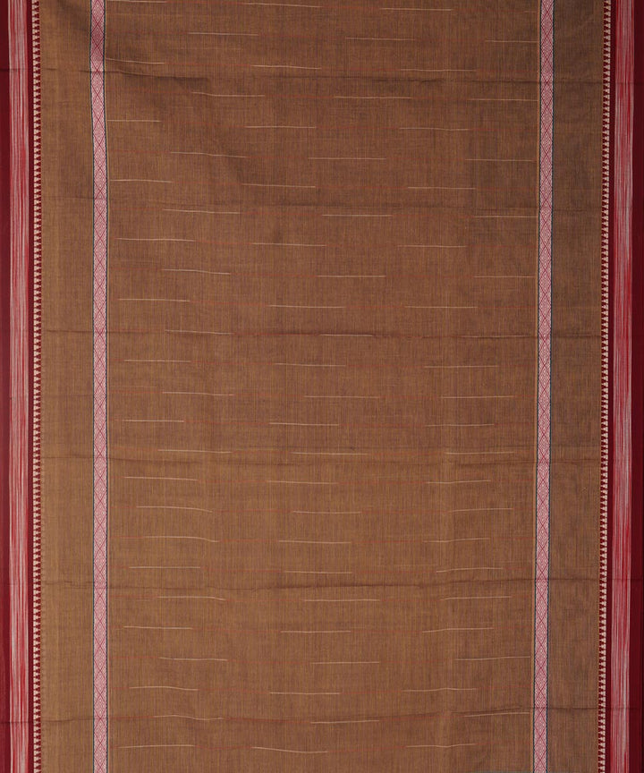 Brown cotton handloom narayanapet saree