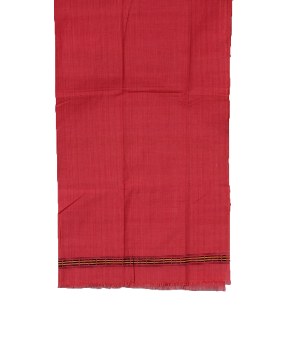 Peach cotton handwoven assam mekhela chador