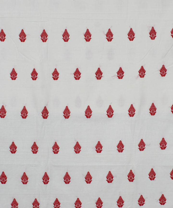 White red cotton handwoven kaziranga inspired motifs assam saree