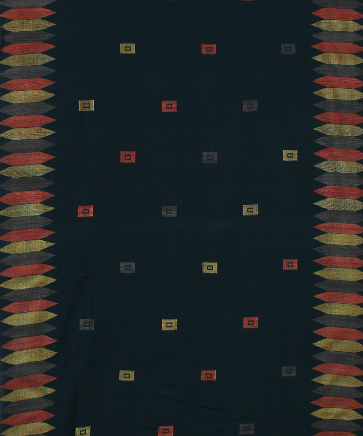 Moss green cotton and eri silk handwoven gero assam saree