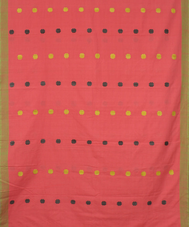 Pink cotton and eri silk handwoven assam saree