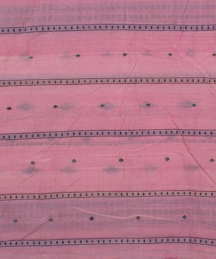 Pink cotton handwoven assam saree