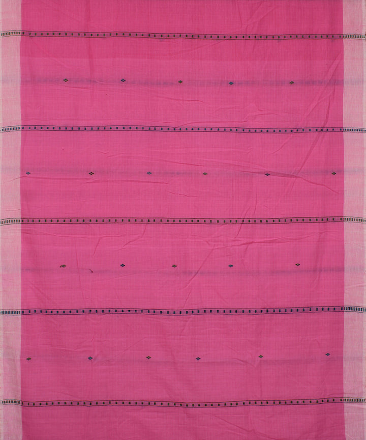 Pink cotton handwoven assam saree