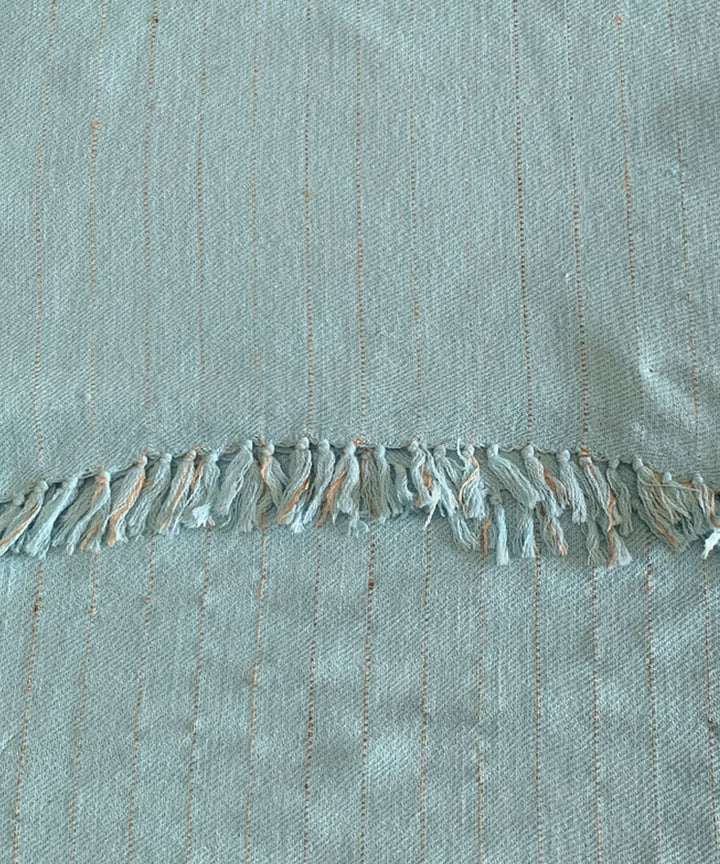 Powder blue handwoven wool scarf