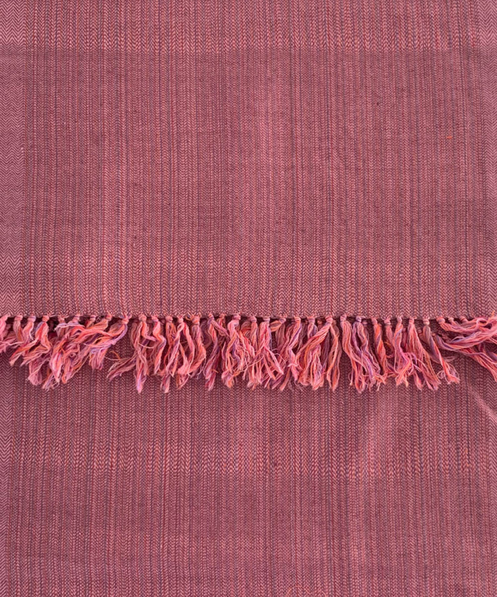 Mauve pink handwoven wool scarf