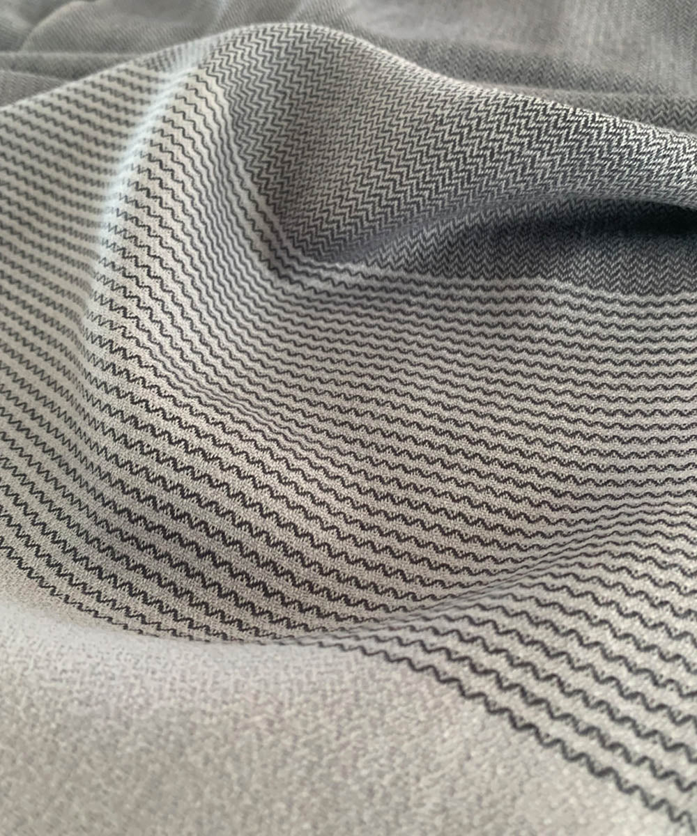 Grey handwoven wool scarf