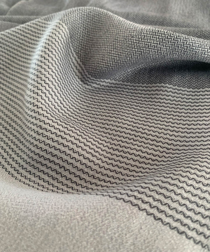 Grey handwoven wool scarf