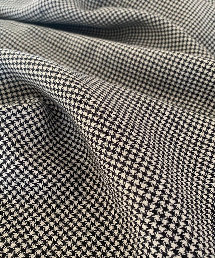 Grey black handwoven wool scarf