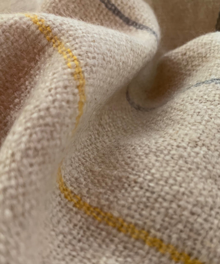 Grey ivory handwoven pashmina scarf