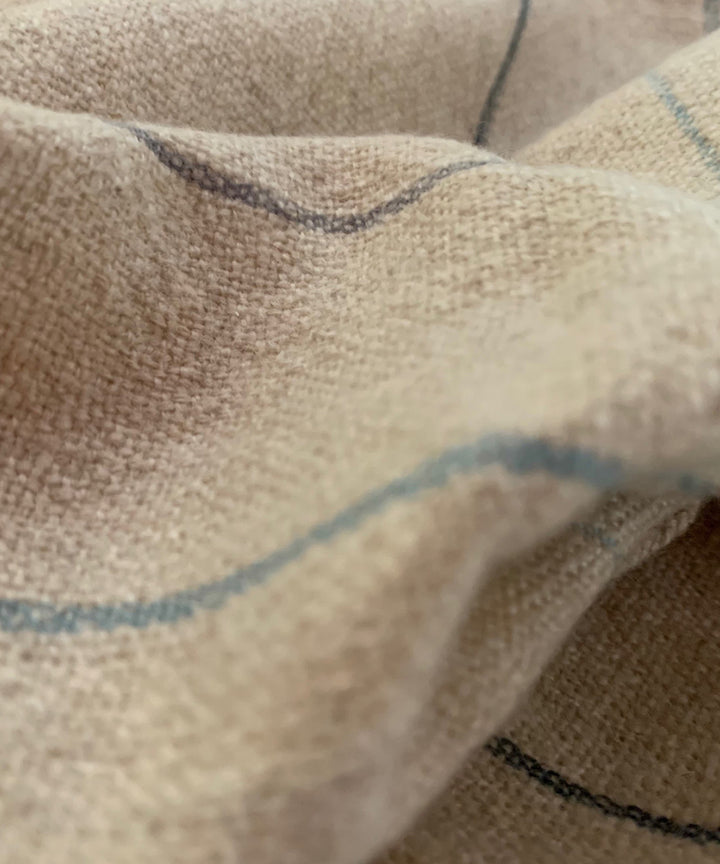 Beige ivory handwoven pashmina scarf