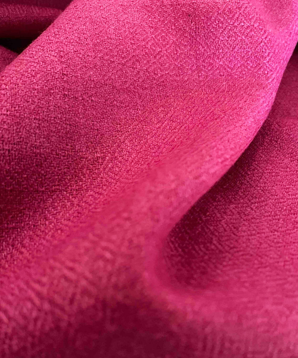 Pink magenta handloom merino wool stole