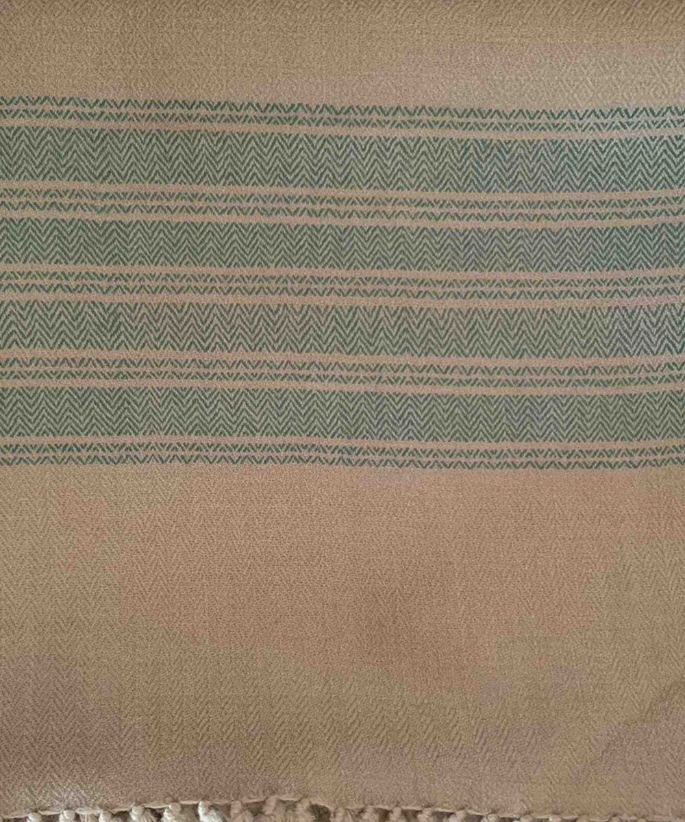 Sage green handloom merino wool stole