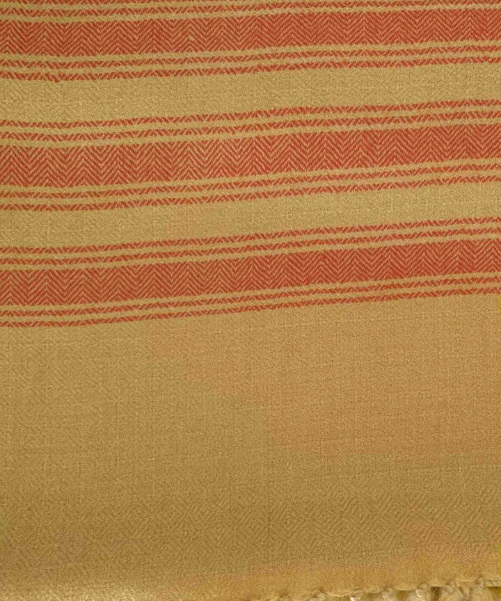 Yellow and orange handloom merino wool stole