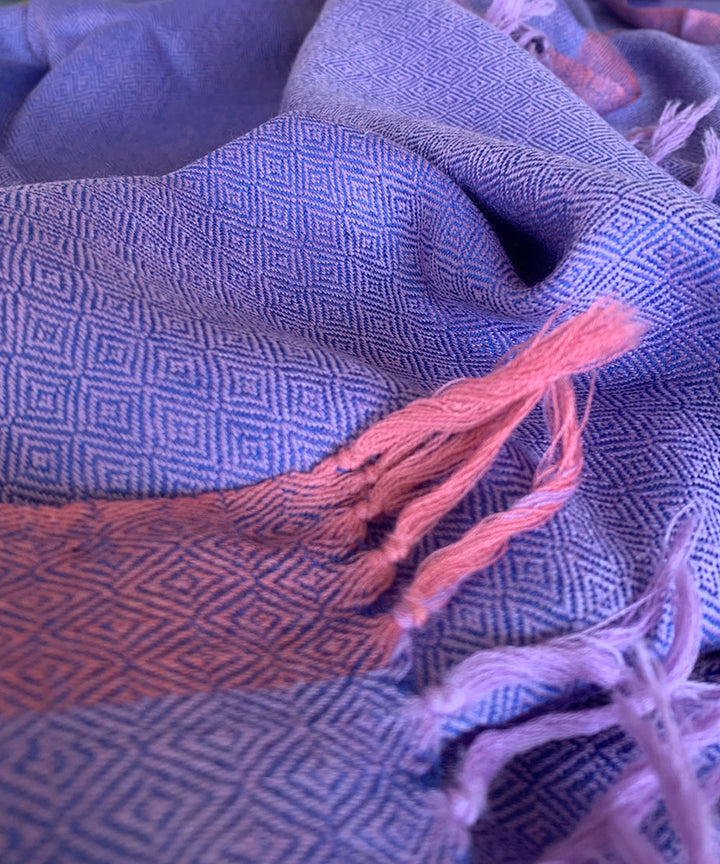 Lavender handwoven wool shawl