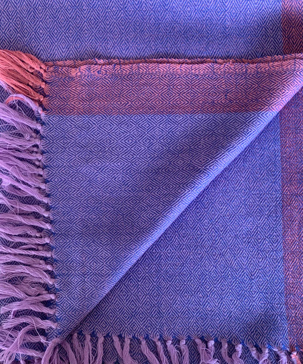 Lavender handwoven wool shawl