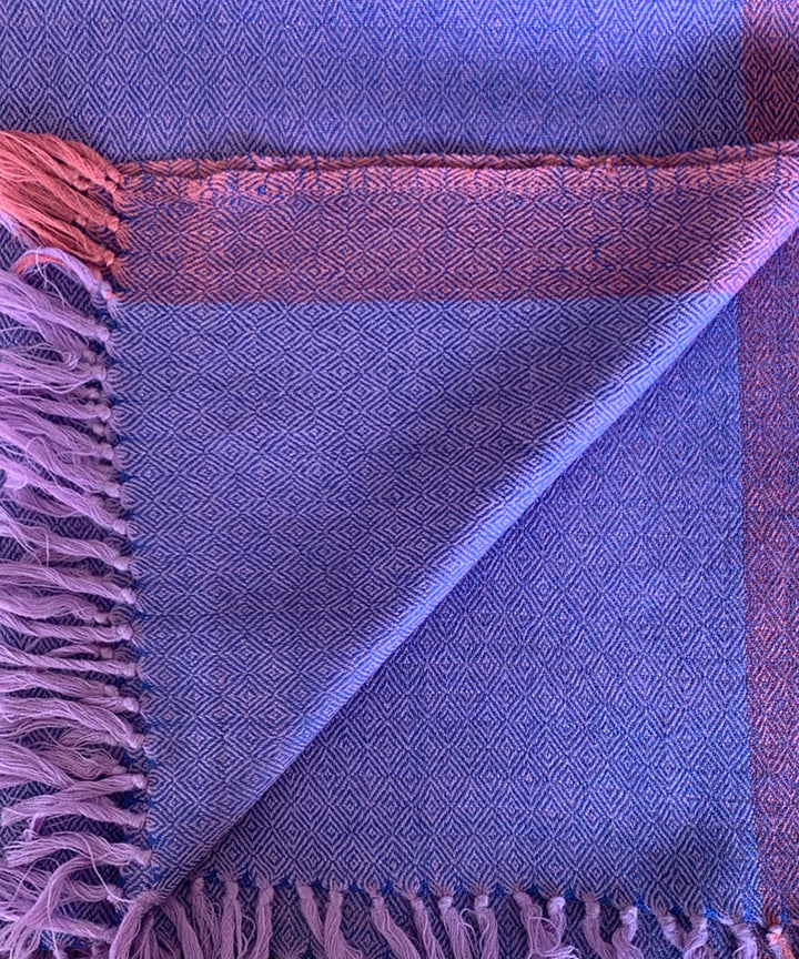 Lavender handwoven wool shawl