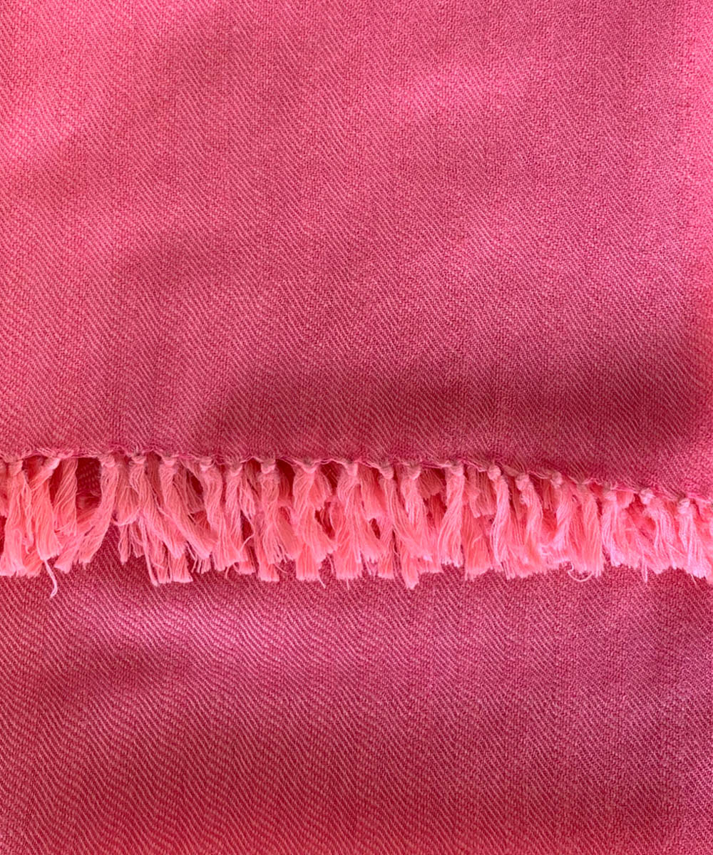 Baby pink handwoven wool shawl