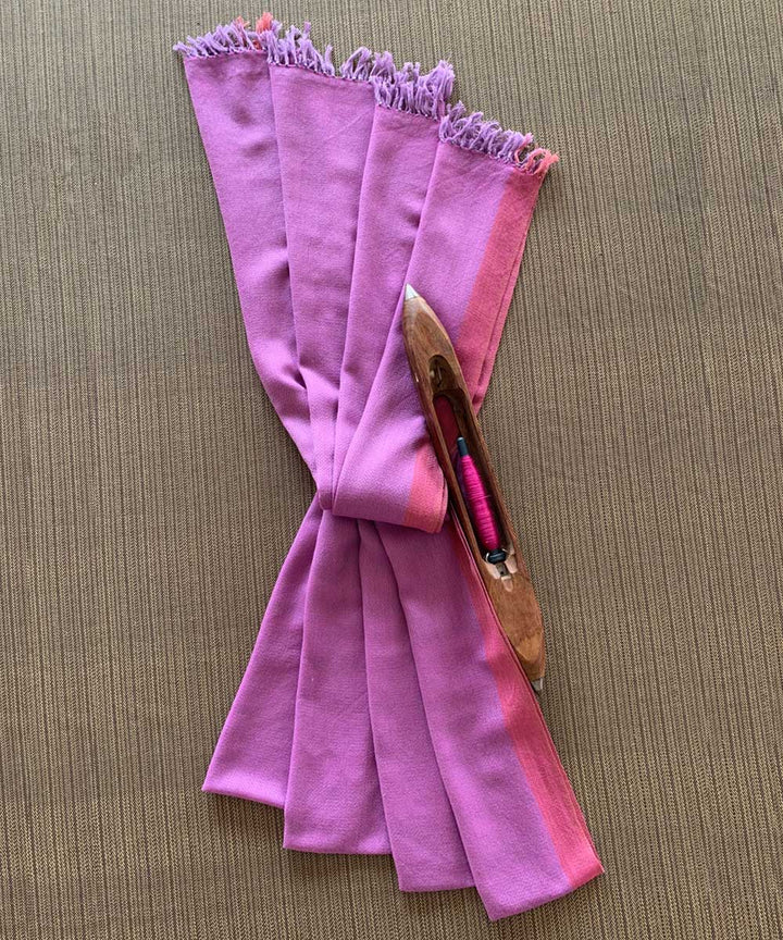 Lilac handwoven wool shawl