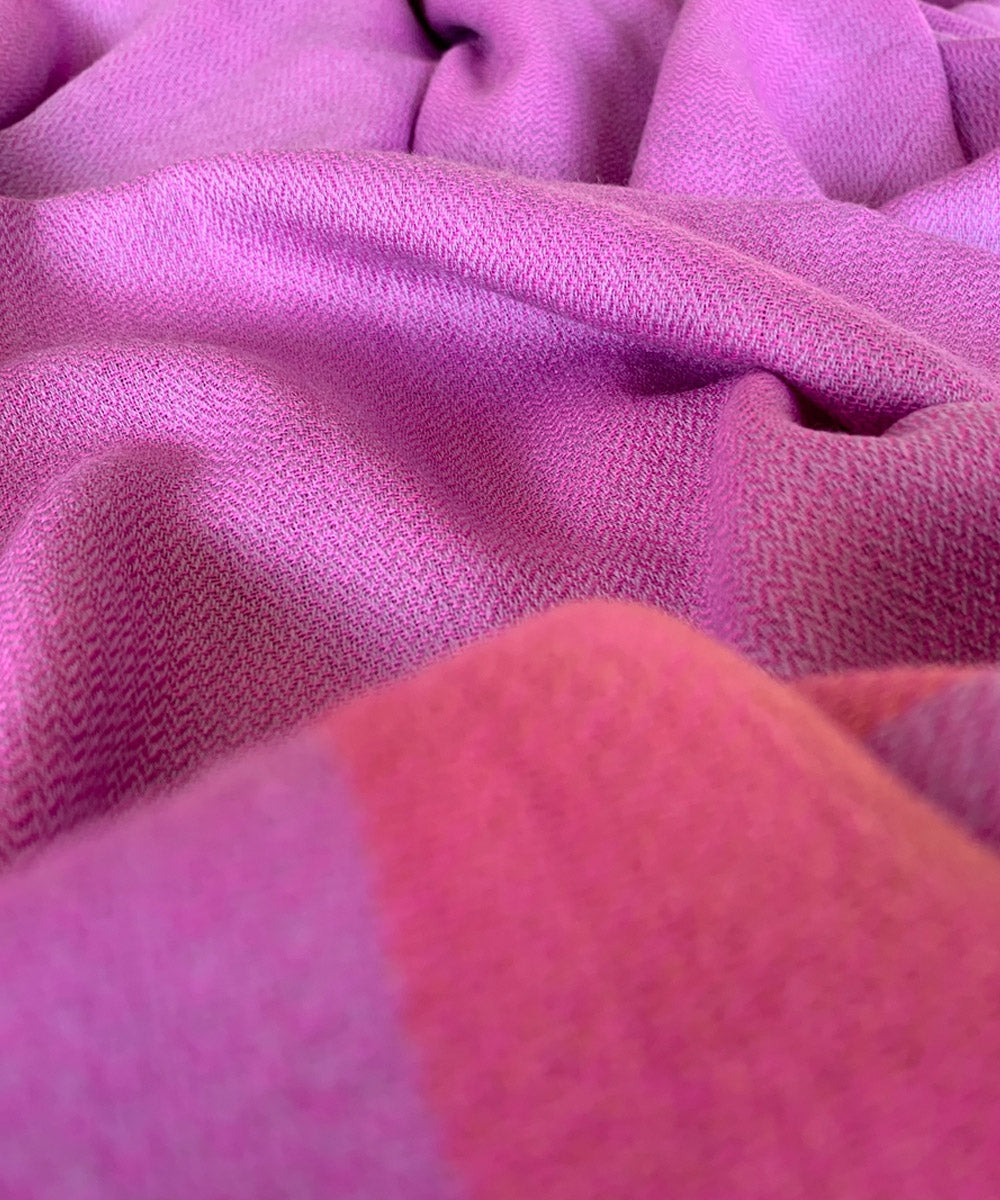 Lilac handwoven wool shawl