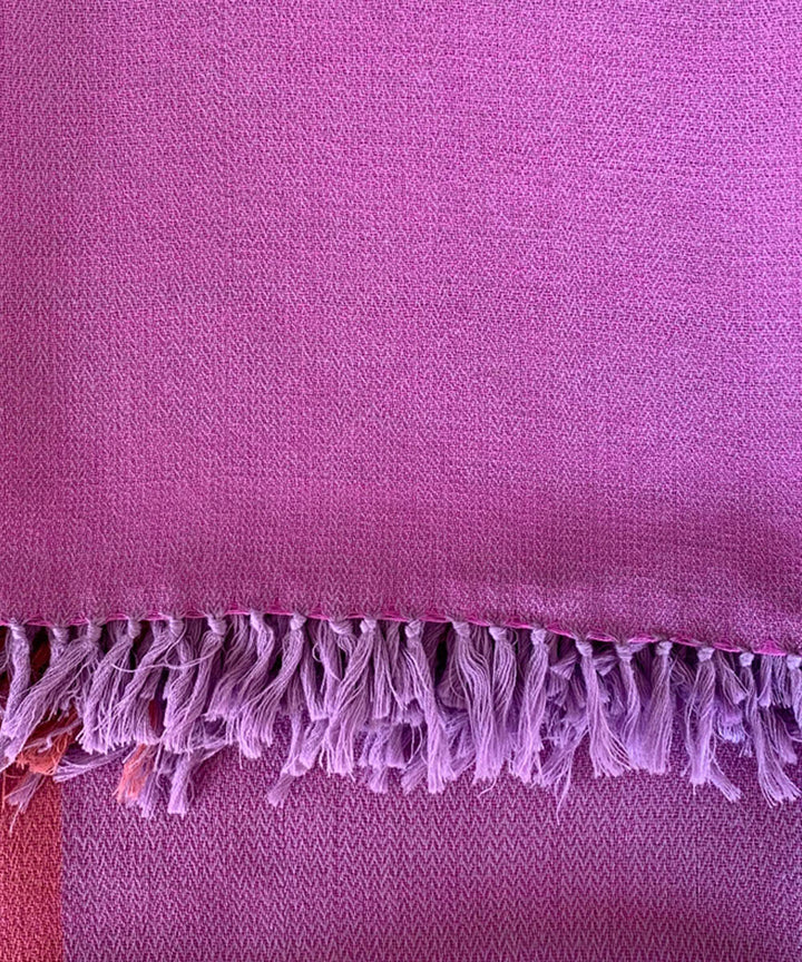 Lilac handwoven wool shawl