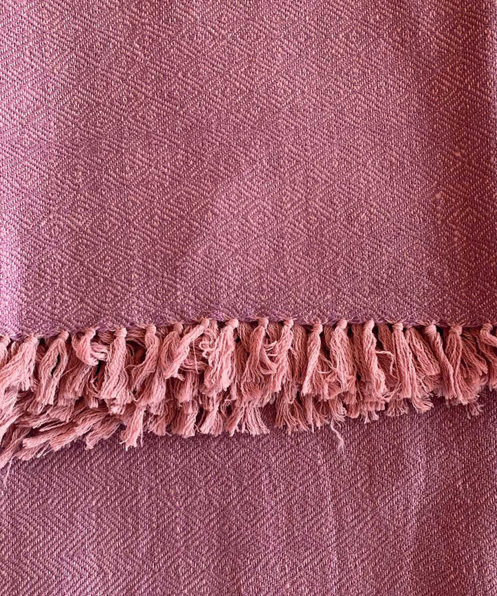 Ash of roses handwoven wool shawl