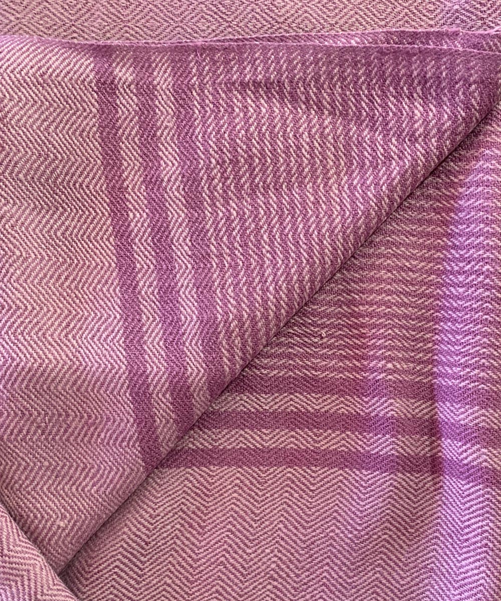 Pale mauve handwoven wool shawl