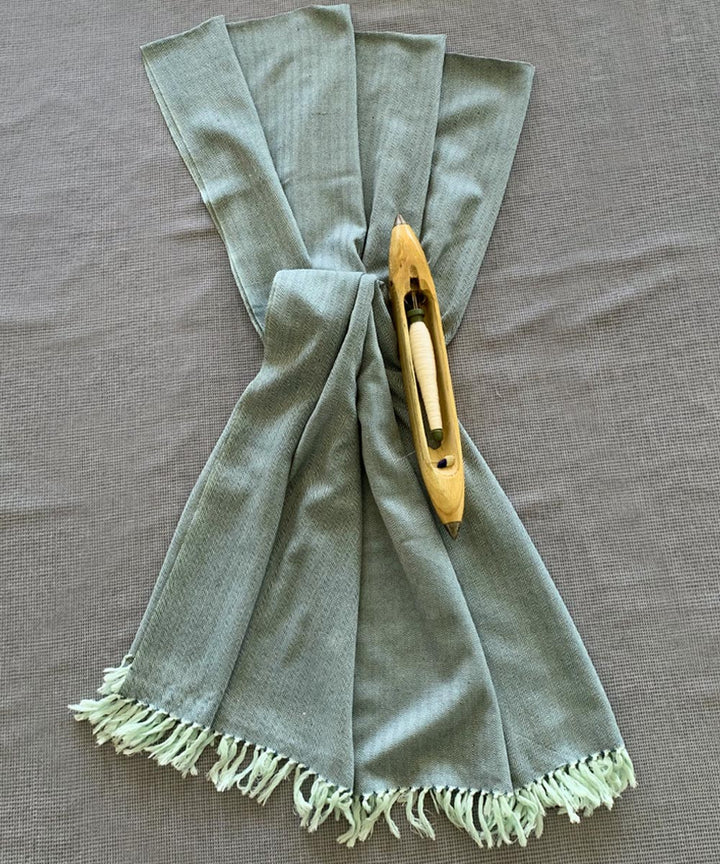 Mint green handloom wool shawl