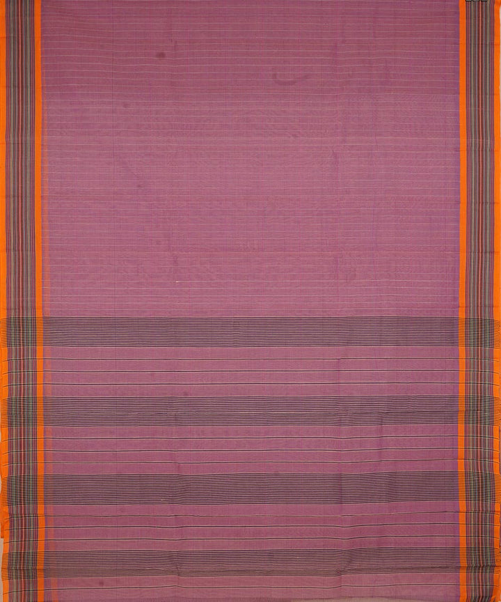 Light mauve cotton handwoven narayanapet saree
