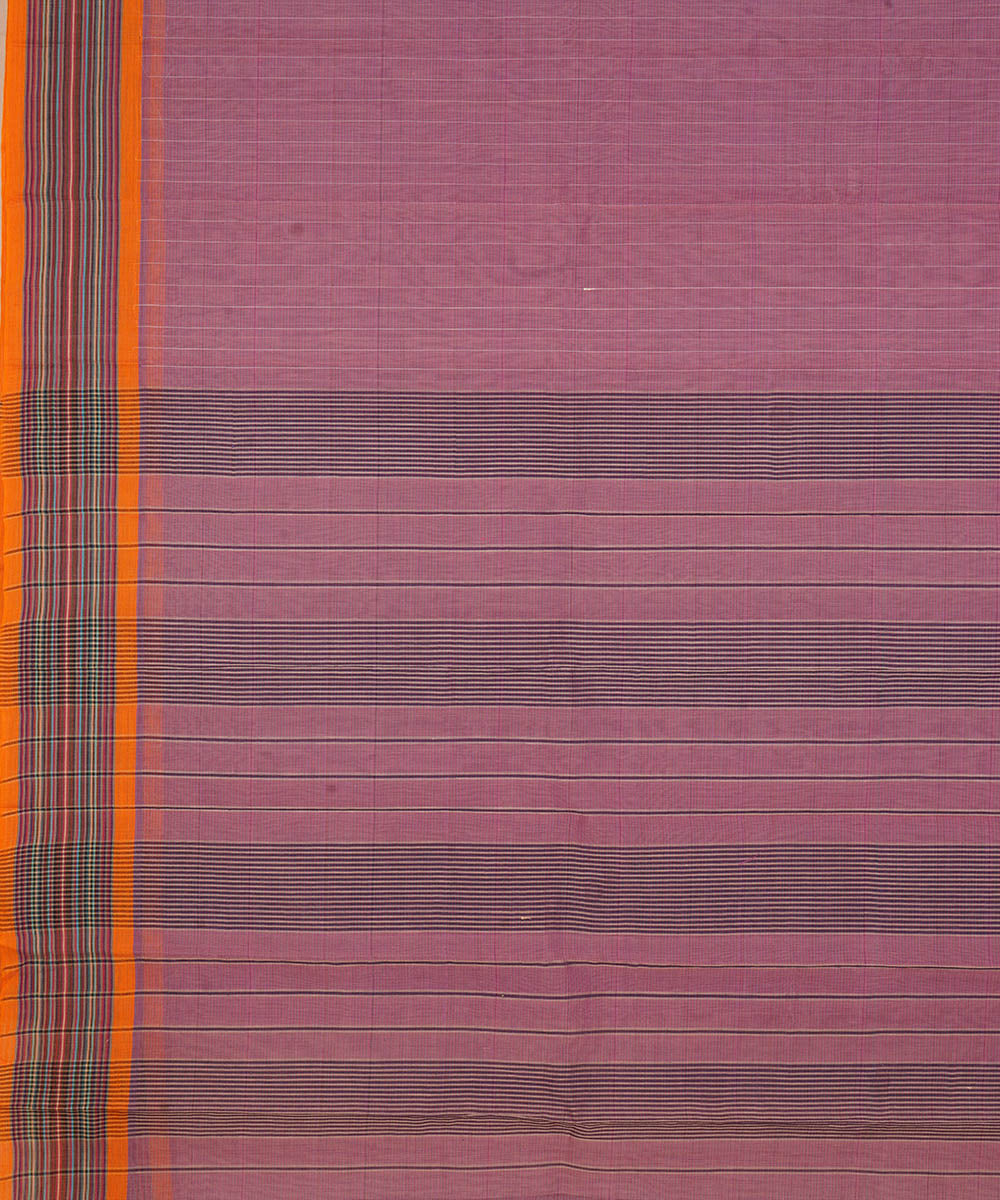 Light mauve cotton handwoven narayanapet saree