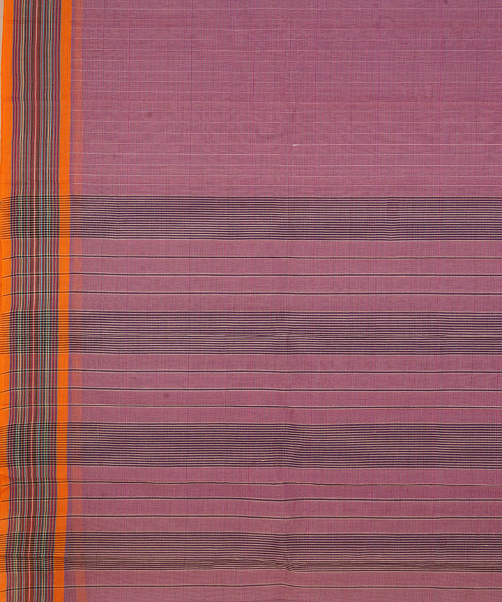 Light mauve cotton handwoven narayanapet saree