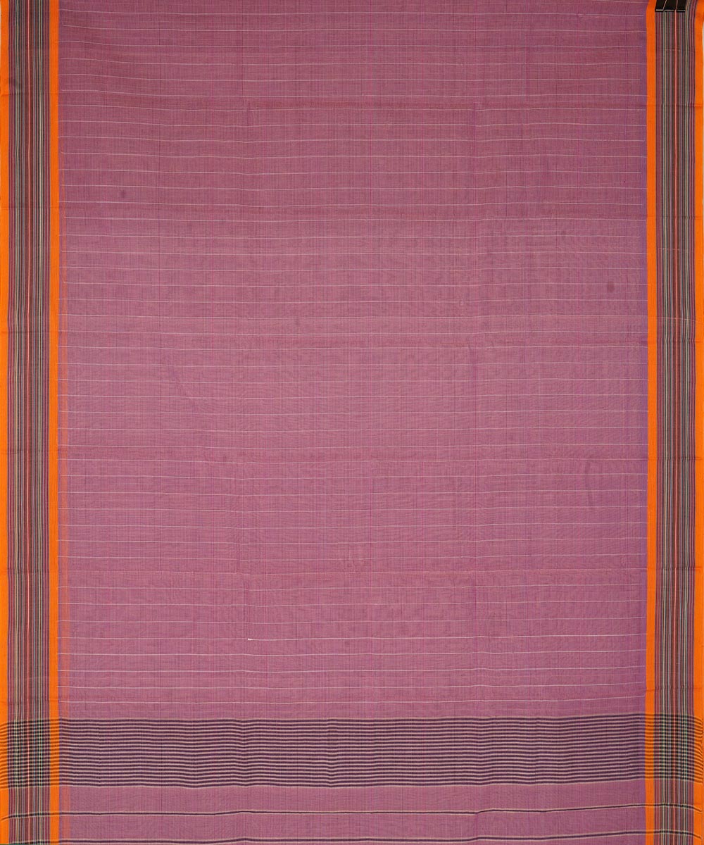 Light mauve cotton handwoven narayanapet saree