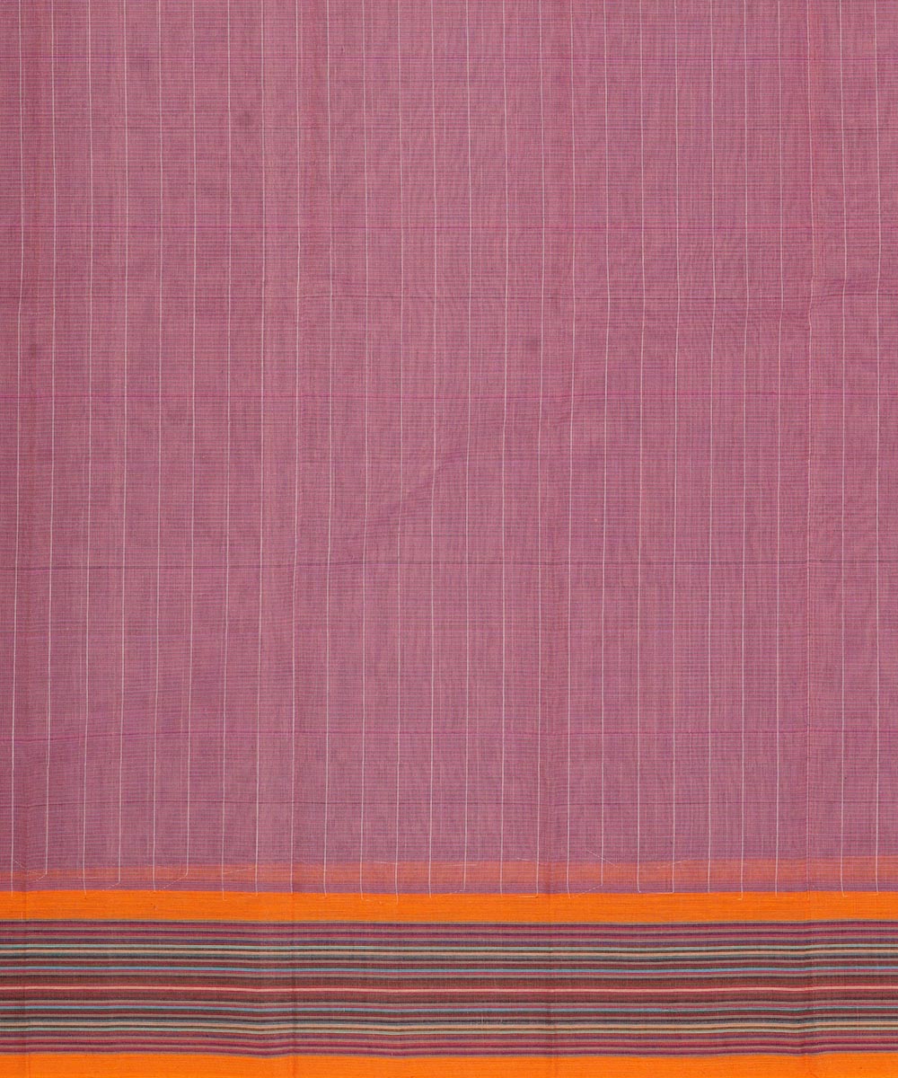 Light mauve cotton handwoven narayanapet saree