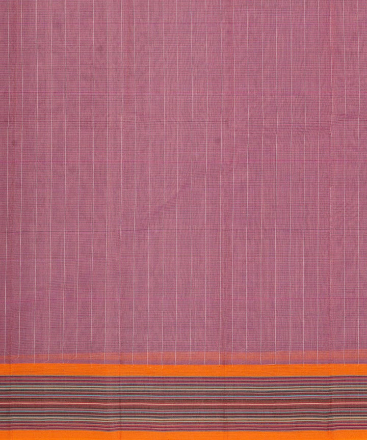 Light mauve cotton handwoven narayanapet saree
