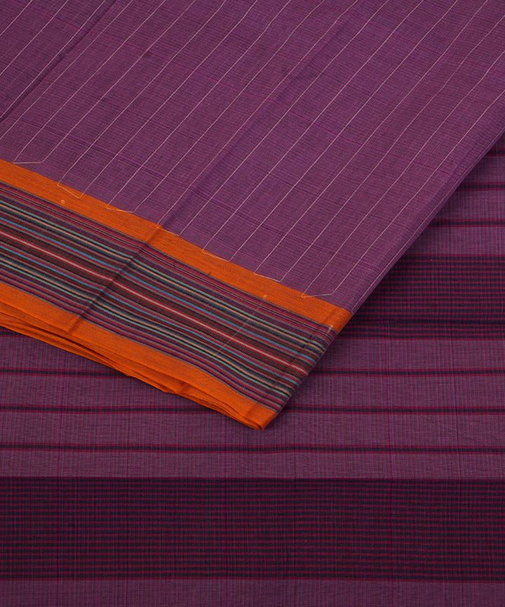 Lavender purple cotton handwoven narayanapet saree