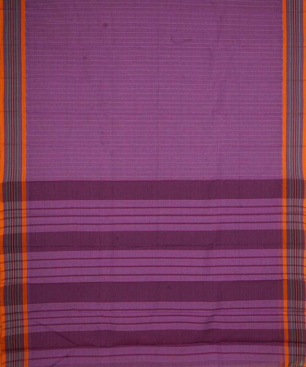 Lavender purple cotton handwoven narayanapet saree