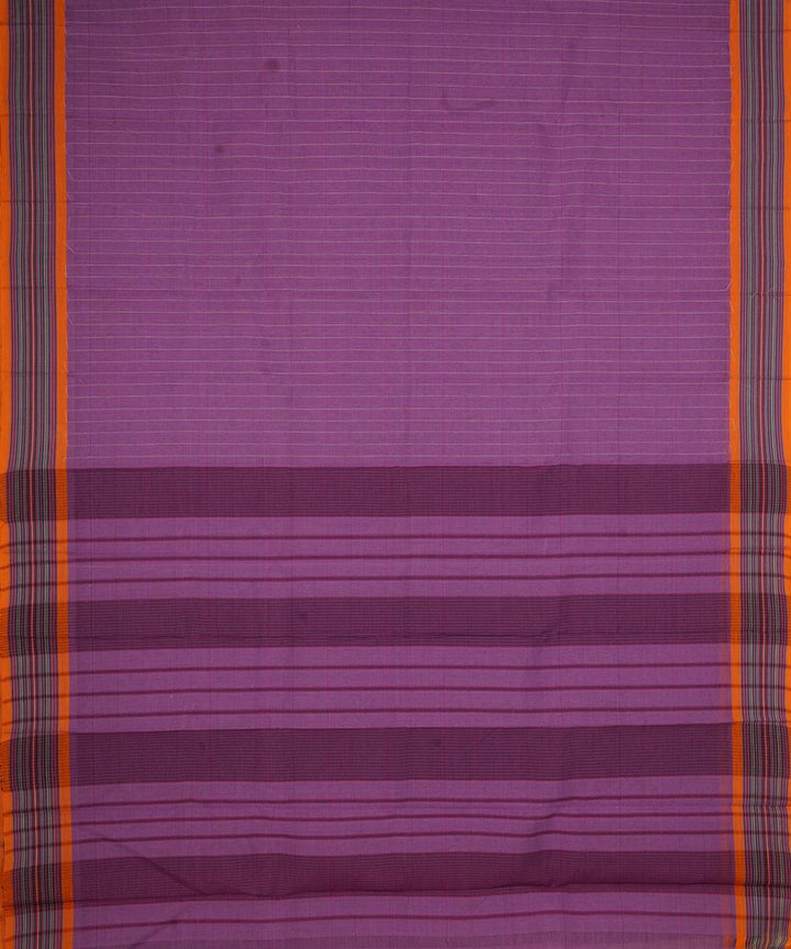 Lavender purple cotton handwoven narayanapet saree