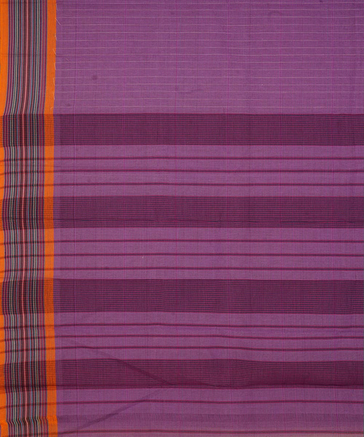 Lavender purple cotton handwoven narayanapet saree