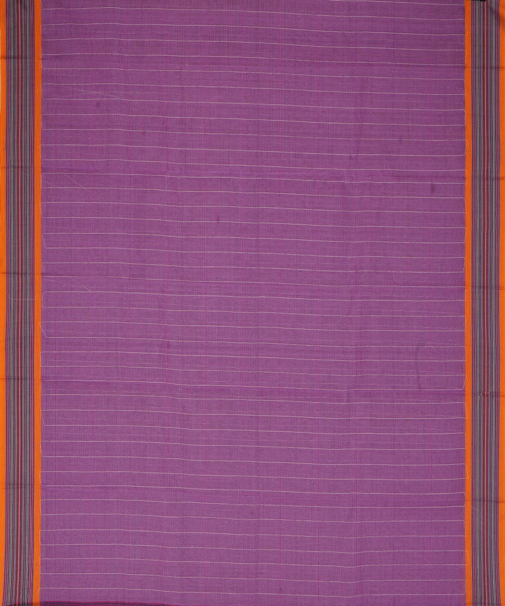 Lavender purple cotton handwoven narayanapet saree