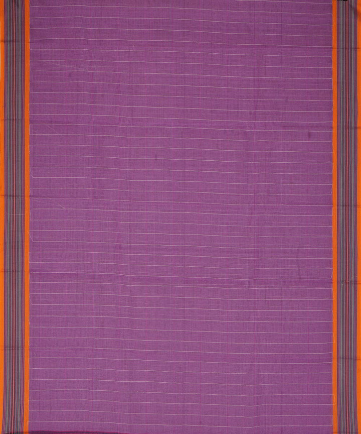 Lavender purple cotton handwoven narayanapet saree